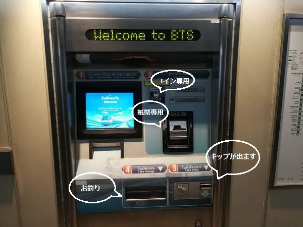 BTS キップ自販機